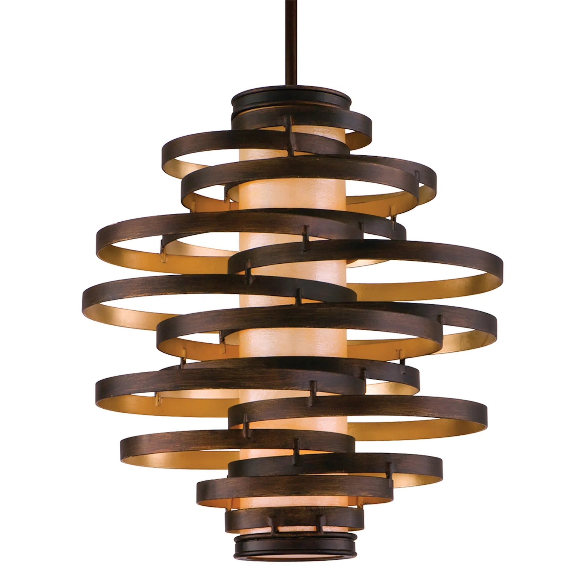 Vertigo Chandelier by Corbett. Made from hand-worked iron in a modern style.