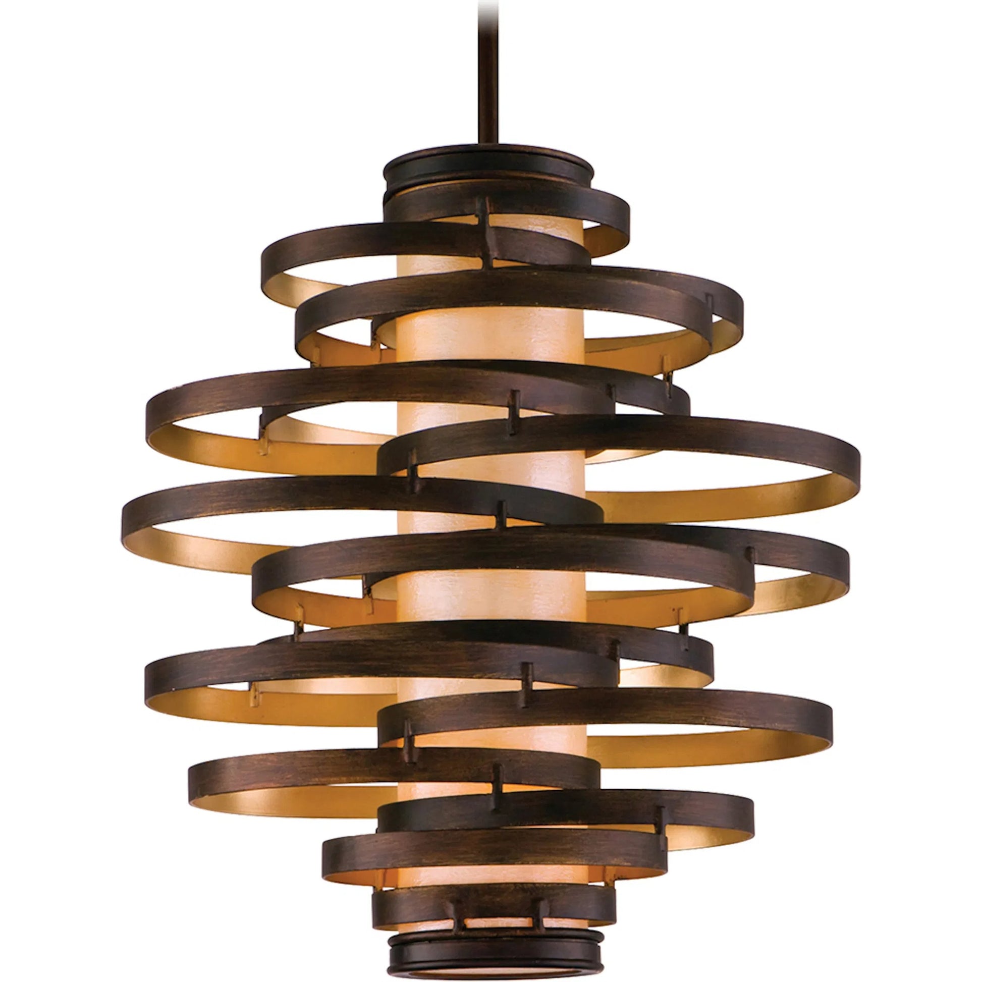 Vertigo Chandelier by Corbett. Made from hand-worked iron in a modern style.