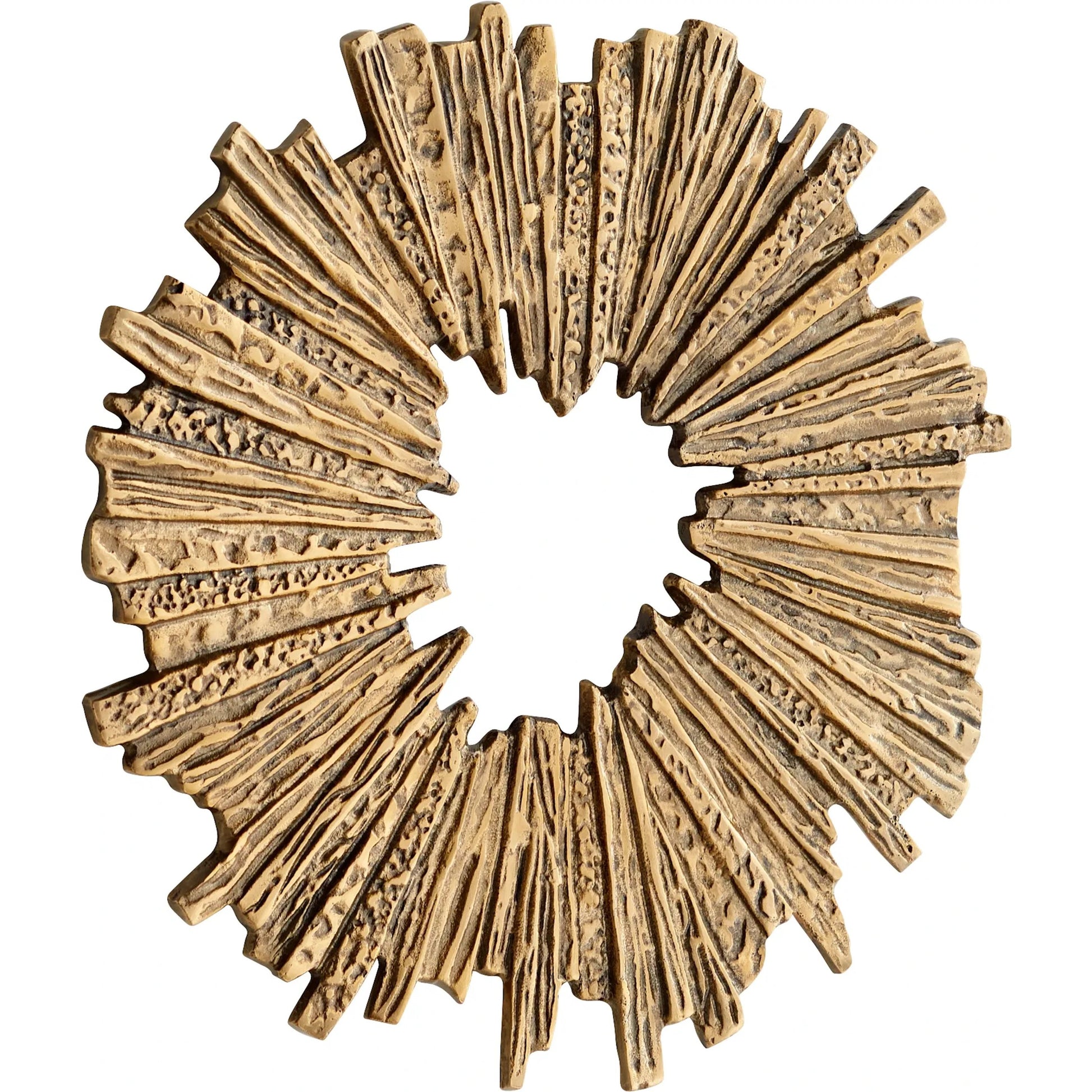 Abra Wall Decor by Cyan Design in antique brass. Made from aluminum in a modern style.