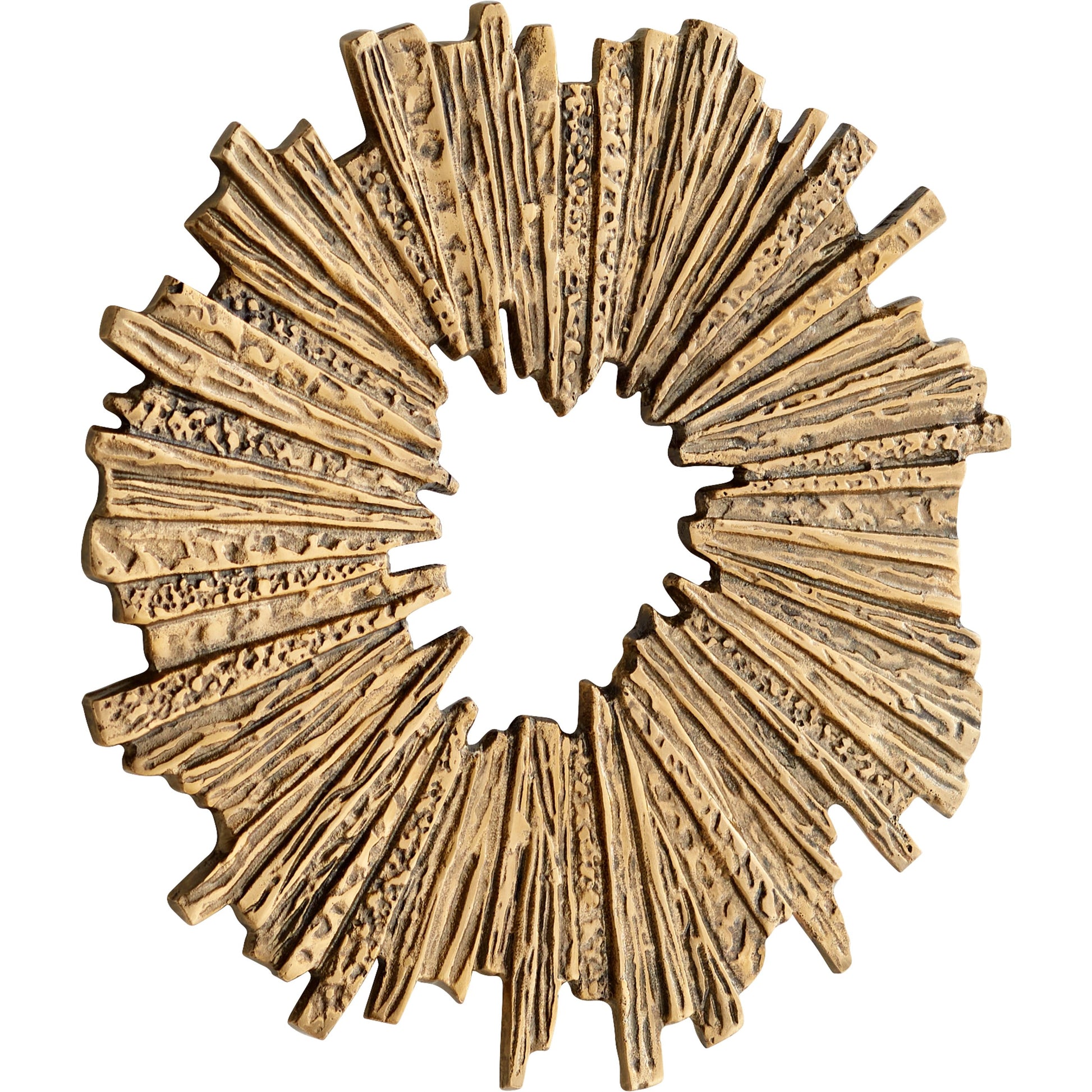 Abra Wall Decor by Cyan Design in antique brass. Made from aluminum in a modern style.