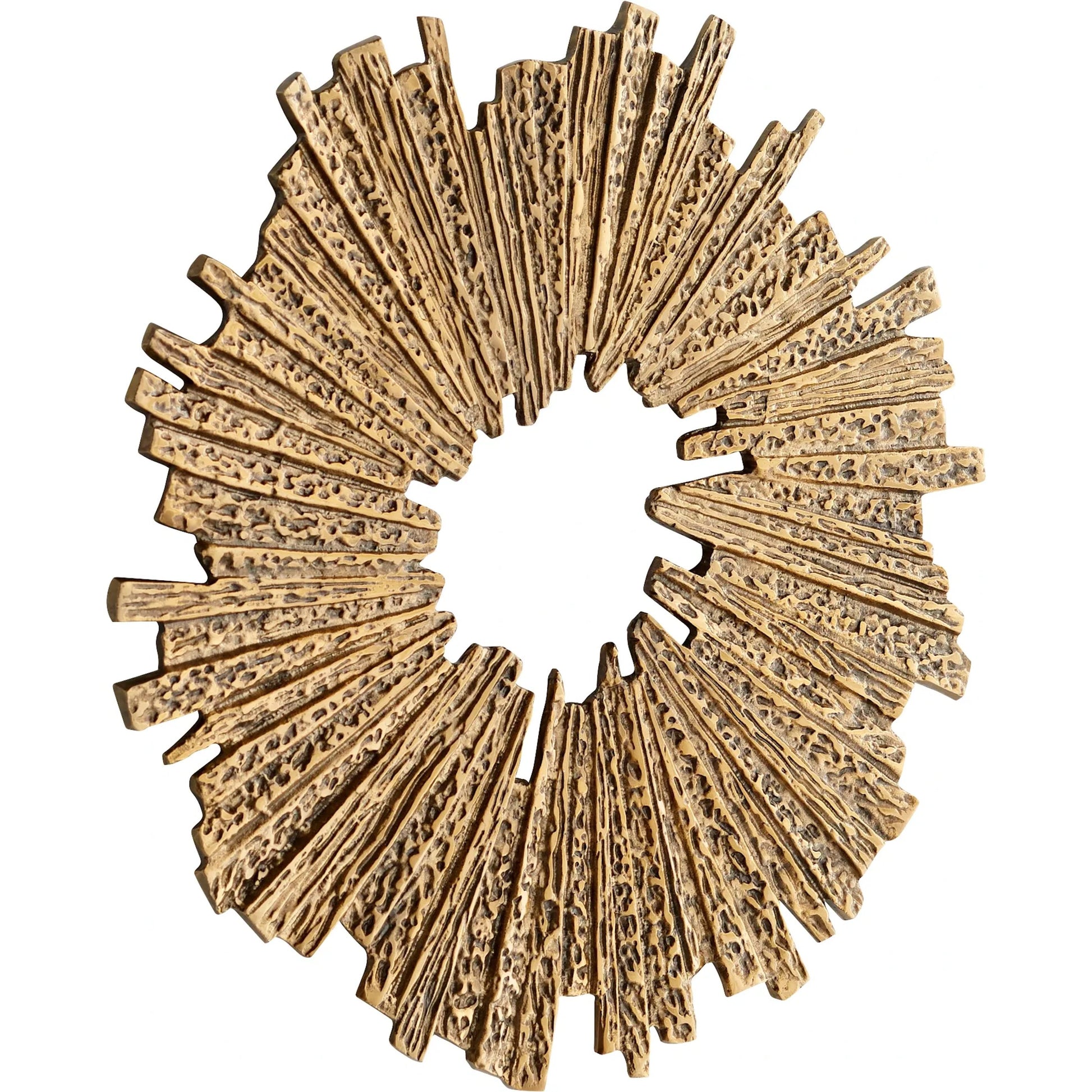 Abra Wall Decor by Cyan Design in antique brass. Made from aluminum in a modern style.