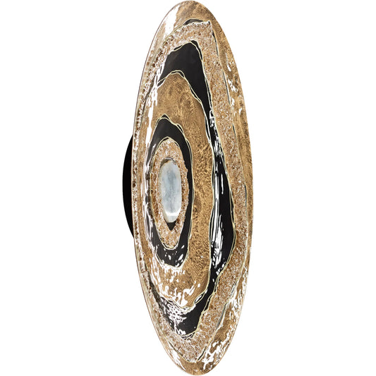 Skipping Rocks Wall Decor by Cyan Design in gold, black. Made from iron in a modern style.