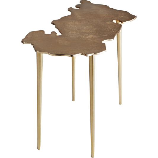 Atlas Coffee Table by Cyan Design in aged gold. Made from aluminum in a modern style.