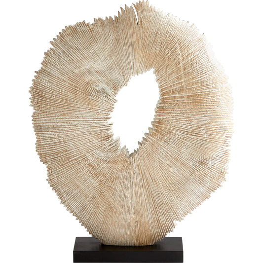 Winona Sculpture by Cyan Design in whitewash. Made from wood in a modern style.