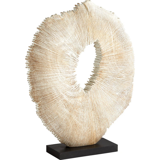 Winona Sculpture by Cyan Design in whitewash. Made from wood in a modern style.