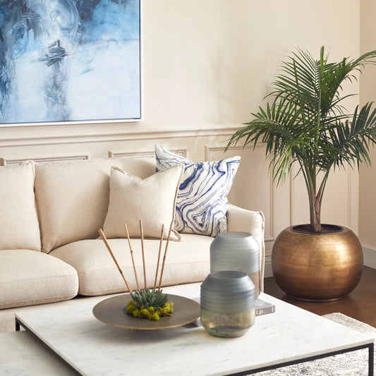 Corvus Planter by Cyan Design in gold. Made from iron in a modern style.