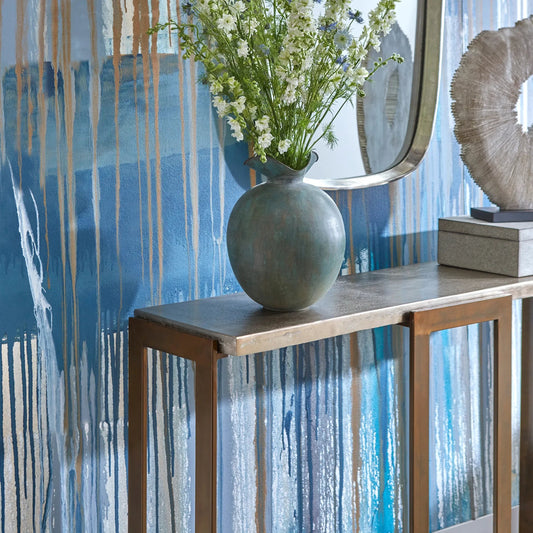 Lacerta Console Table by Cyan Design in bronze. Made from aluminum, iron in a modern style.