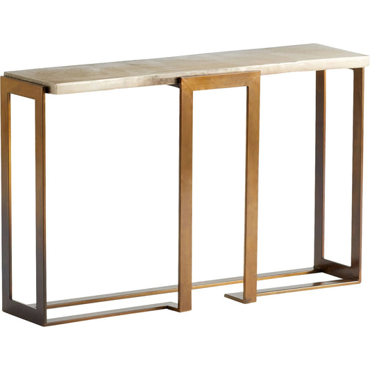 Lacerta Console Table by Cyan Design in bronze. Made from aluminum, iron in a modern style.