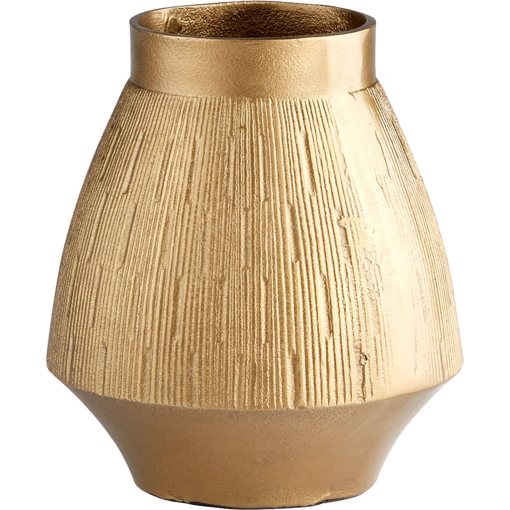 Dorado Vase by Cyan Design in gold. Made from aluminum in a modern style.