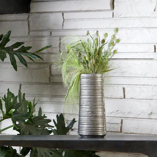 Jasper Vase by Cyan Design in zinc. Made from aluminum in a modern style.