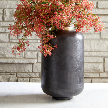 Akita Vase by Cyan Design in black. Made from iron in a modern style.