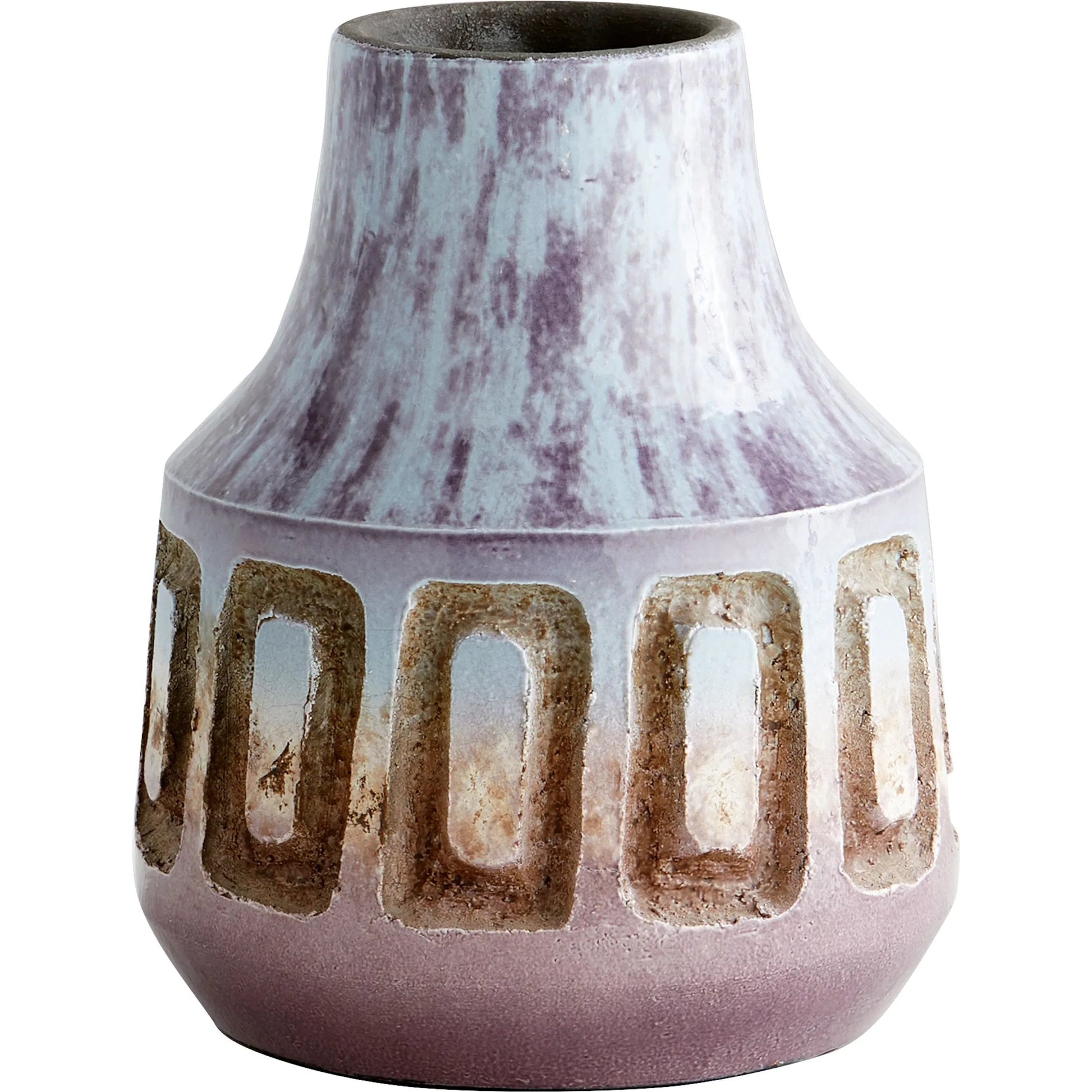 Bako Vase by Cyan Design in blue. Made from ceramic in a modern style.