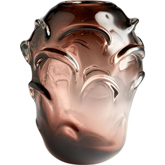Lunaria Vase by Cyan Design in purple. Made from glass in a modern style.