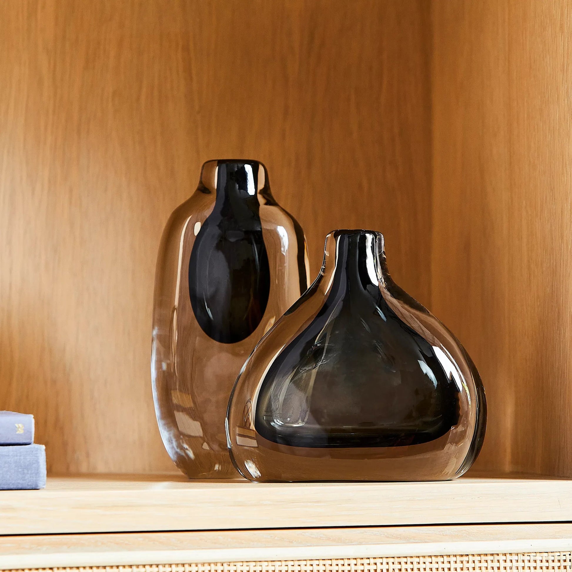 Moraea Vase by Cyan Design in blue, clear. Made from glass in a modern style.