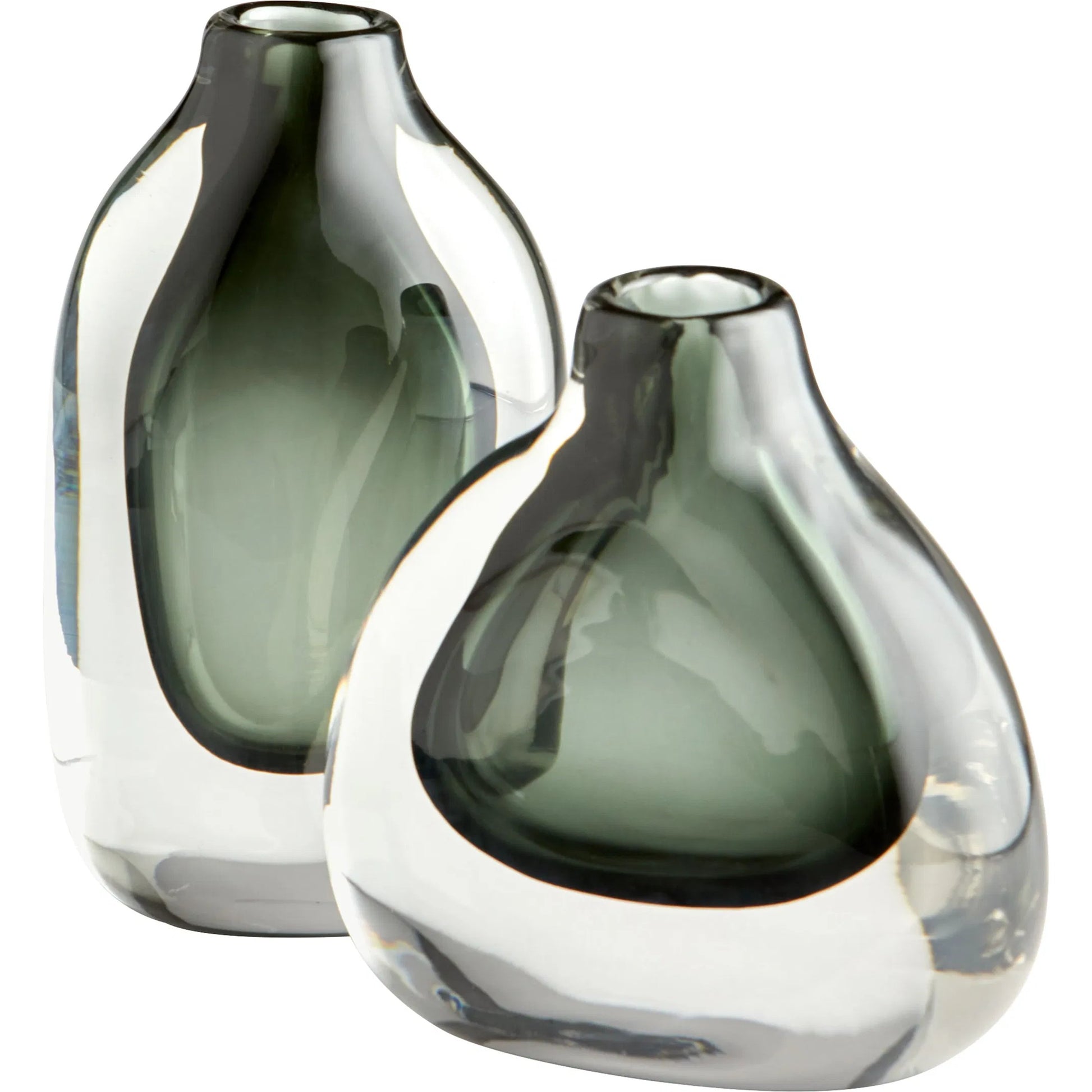 Moraea Vase by Cyan Design in blue, clear. Made from glass in a modern style.