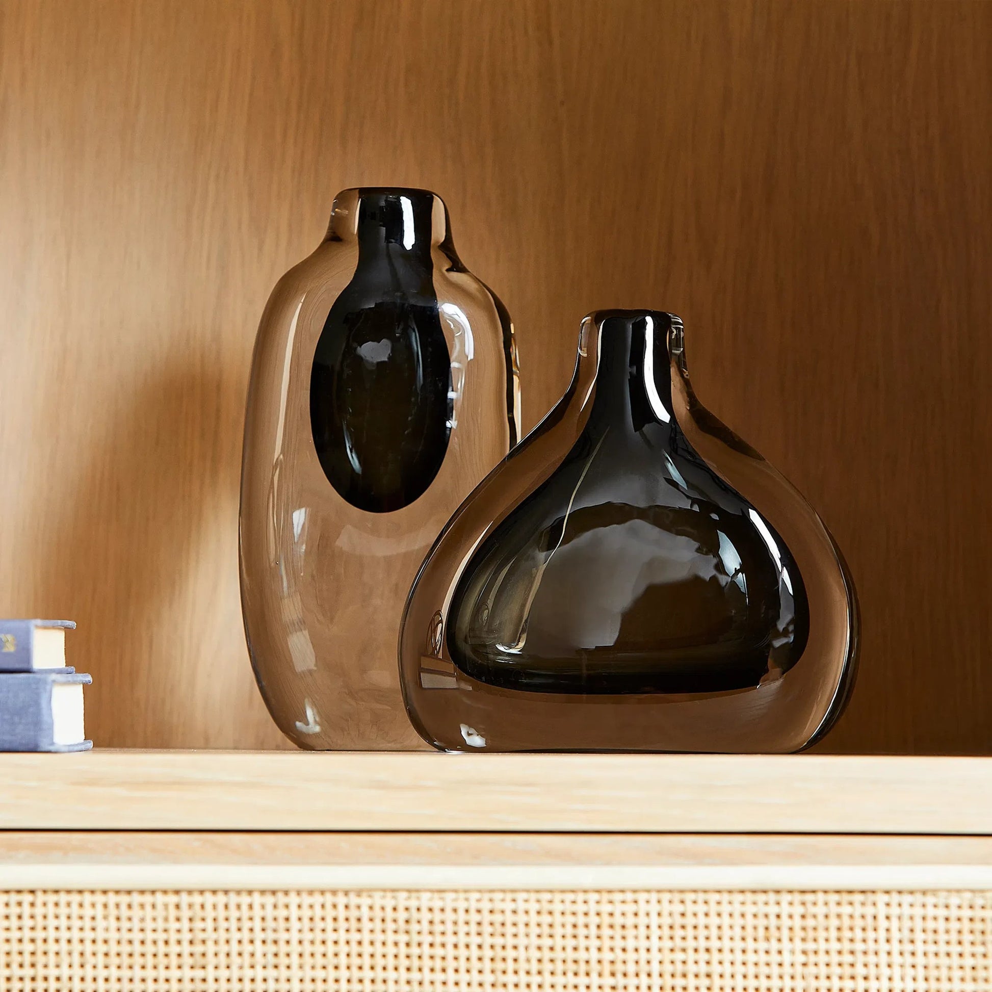 Moraea Vase by Cyan Design in blue, clear. Made from glass in a modern style.