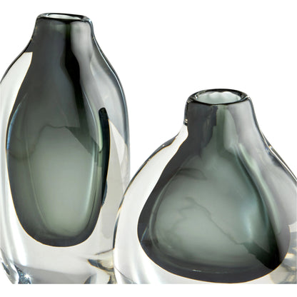 Moraea Vase by Cyan Design in blue, clear. Made from glass in a modern style.