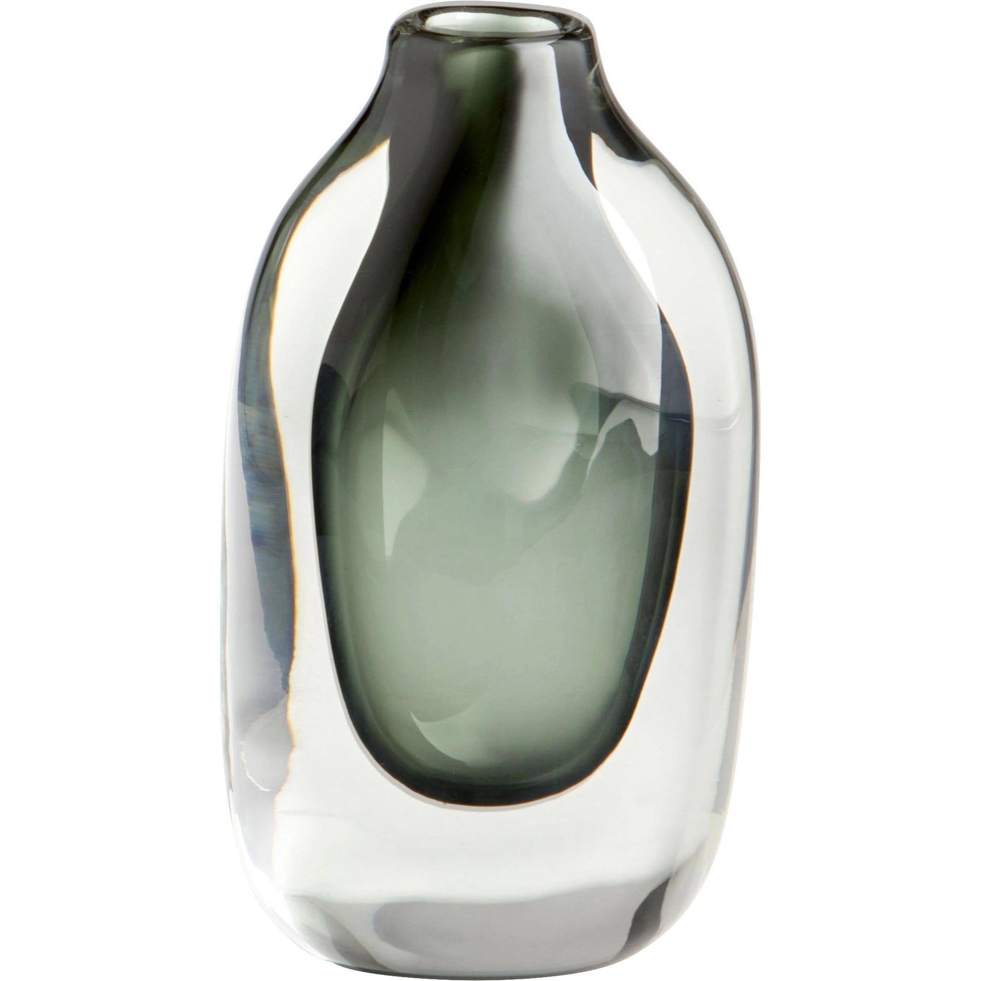 Moraea Vase by Cyan Design in blue, clear. Made from glass in a modern style.
