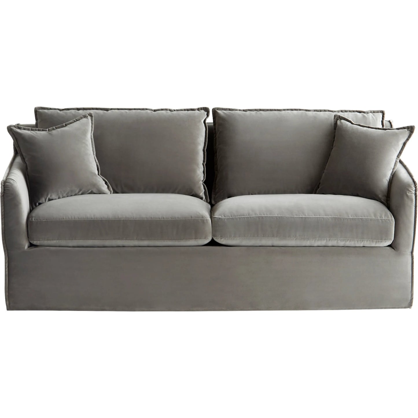 008 SI-1987388 | Primary Silo | Sovente Sofa by Cyan Design in grey. Made from velvet in a modern style.