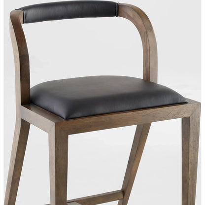 Caralia Bar Stool by Cyan Design in black. Made from wood in a modern style.