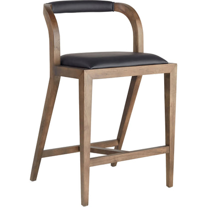 Caralia Bar Stool by Cyan Design in black. Made from wood in a modern style.