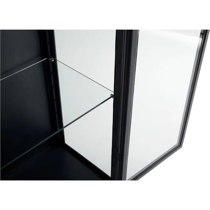 Hosta Cabinet by Cyan Design in black. Made from iron, glass in a modern style.