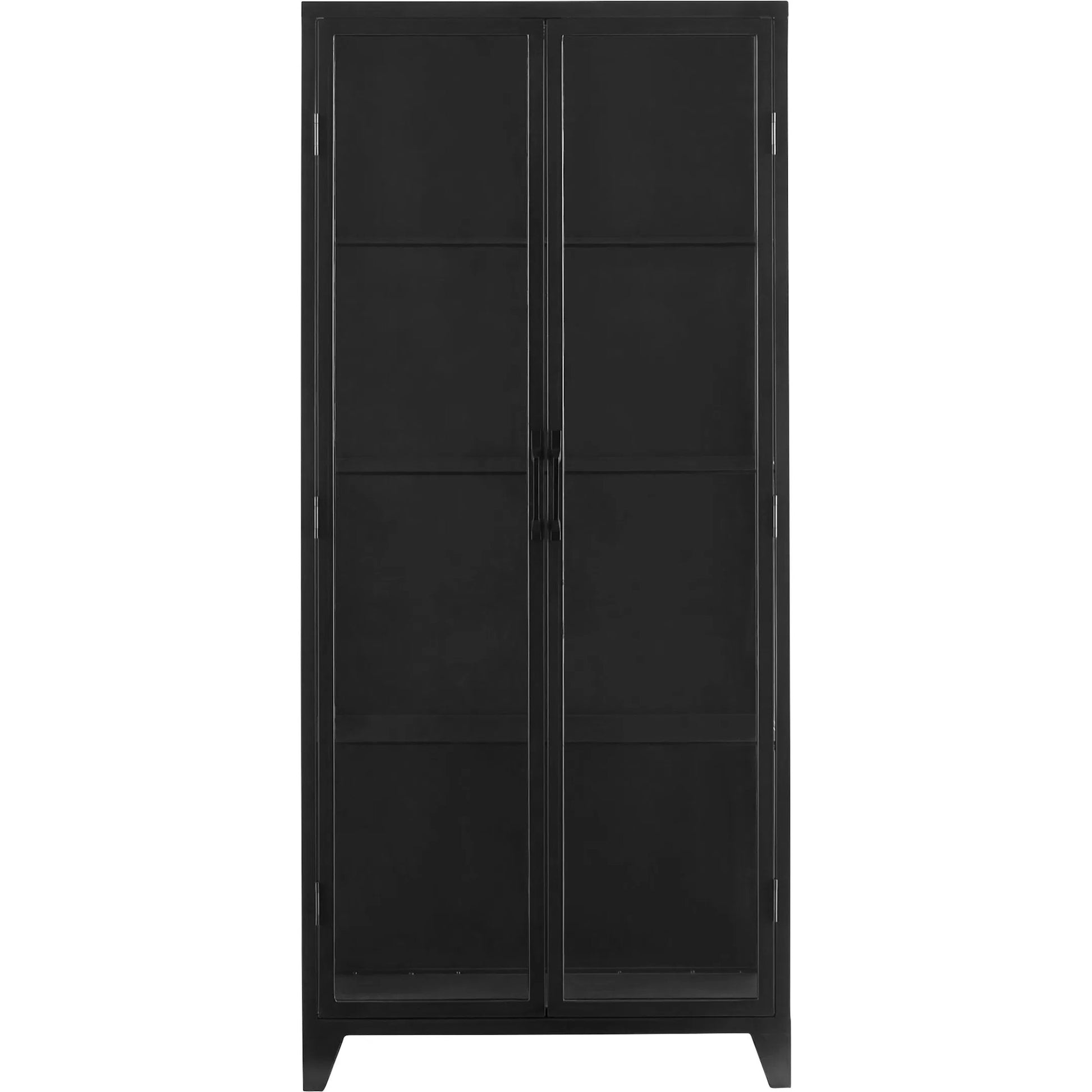 Hosta Cabinet by Cyan Design in black. Made from iron, glass in a modern style.