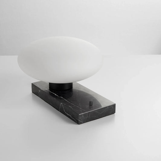 Lantana Lamp by Cyan Design in black. Made from glass, marble in a modern style.
