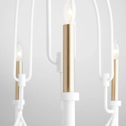 Linari Pendant by Cyan Design in studio white. Made from iron in a traditional style.
