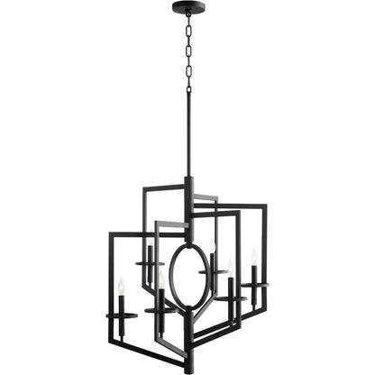 Oxalis Chandelier by Cyan Design in noir. Made from iron in a modern style.