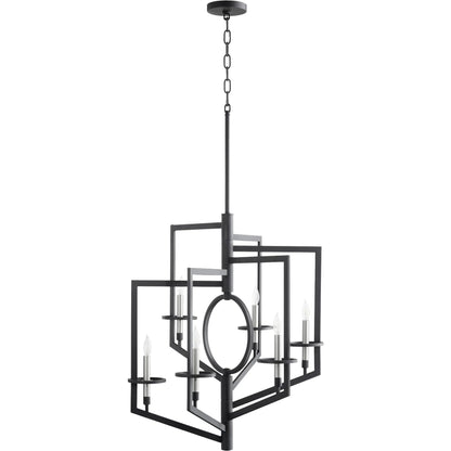 Oxalis Chandelier by Cyan Design in noir. Made from iron in a modern style.