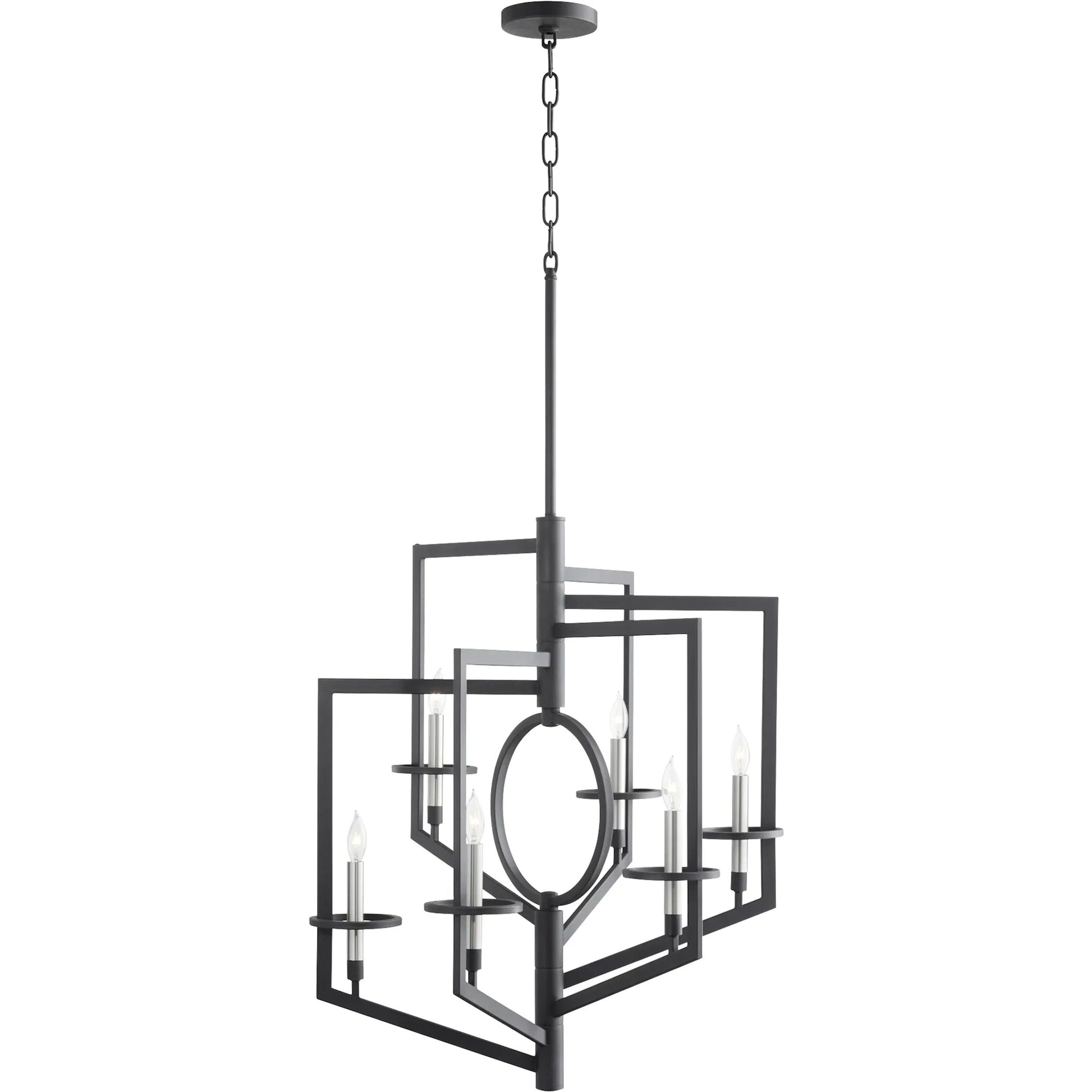 Oxalis Chandelier by Cyan Design in noir. Made from iron in a modern style.