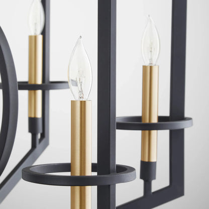 Oxalis Chandelier by Cyan Design in noir. Made from iron in a modern style.