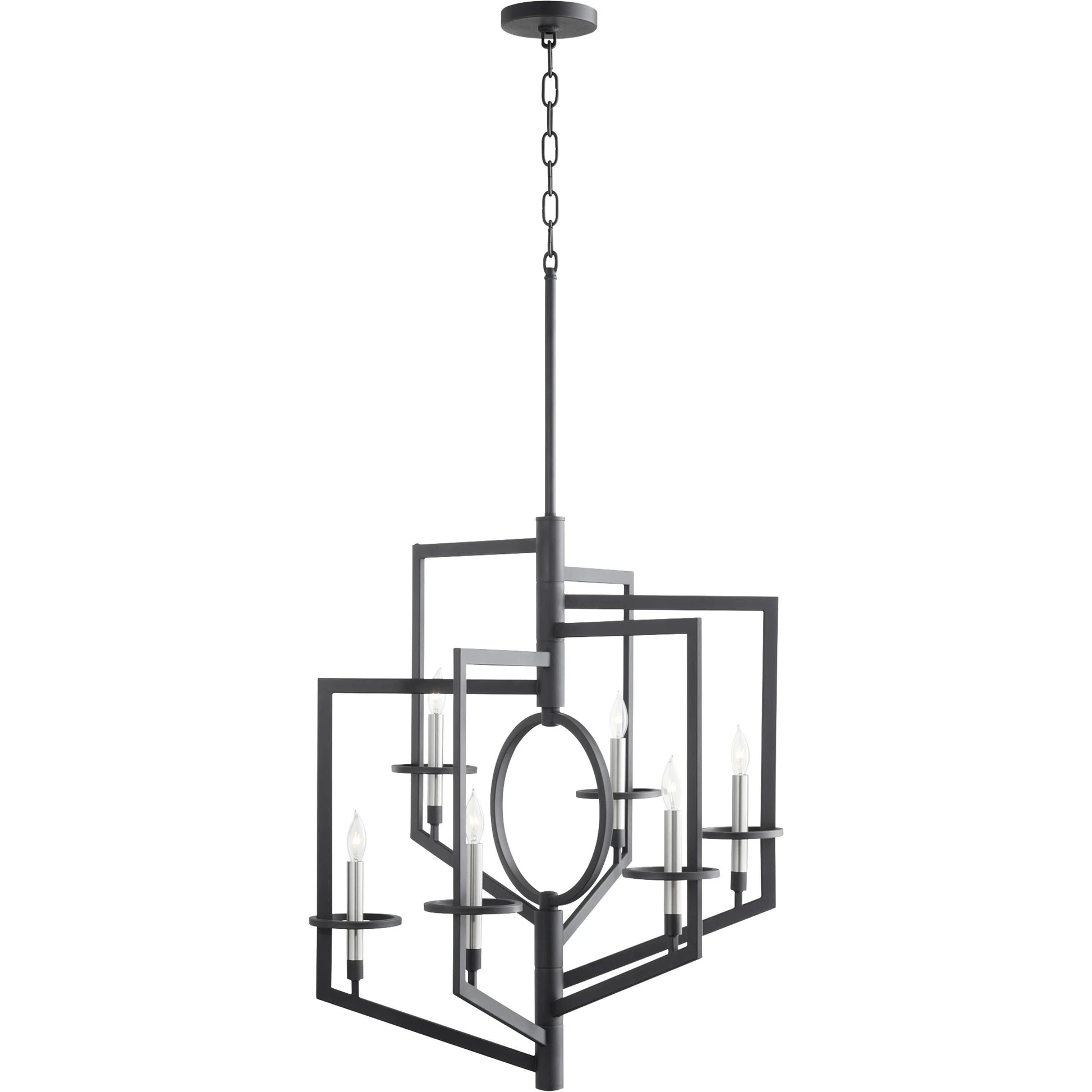 Oxalis Chandelier by Cyan Design in noir. Made from iron in a modern style.