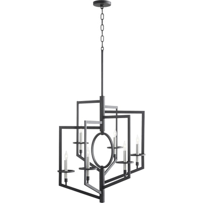 Oxalis Chandelier by Cyan Design in noir. Made from iron in a modern style.