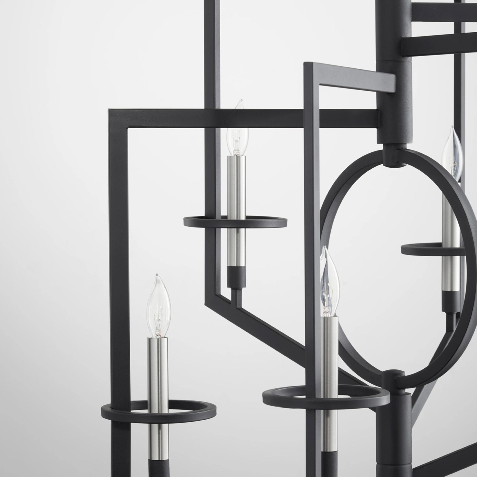Oxalis Chandelier by Cyan Design in noir. Made from iron in a modern style.