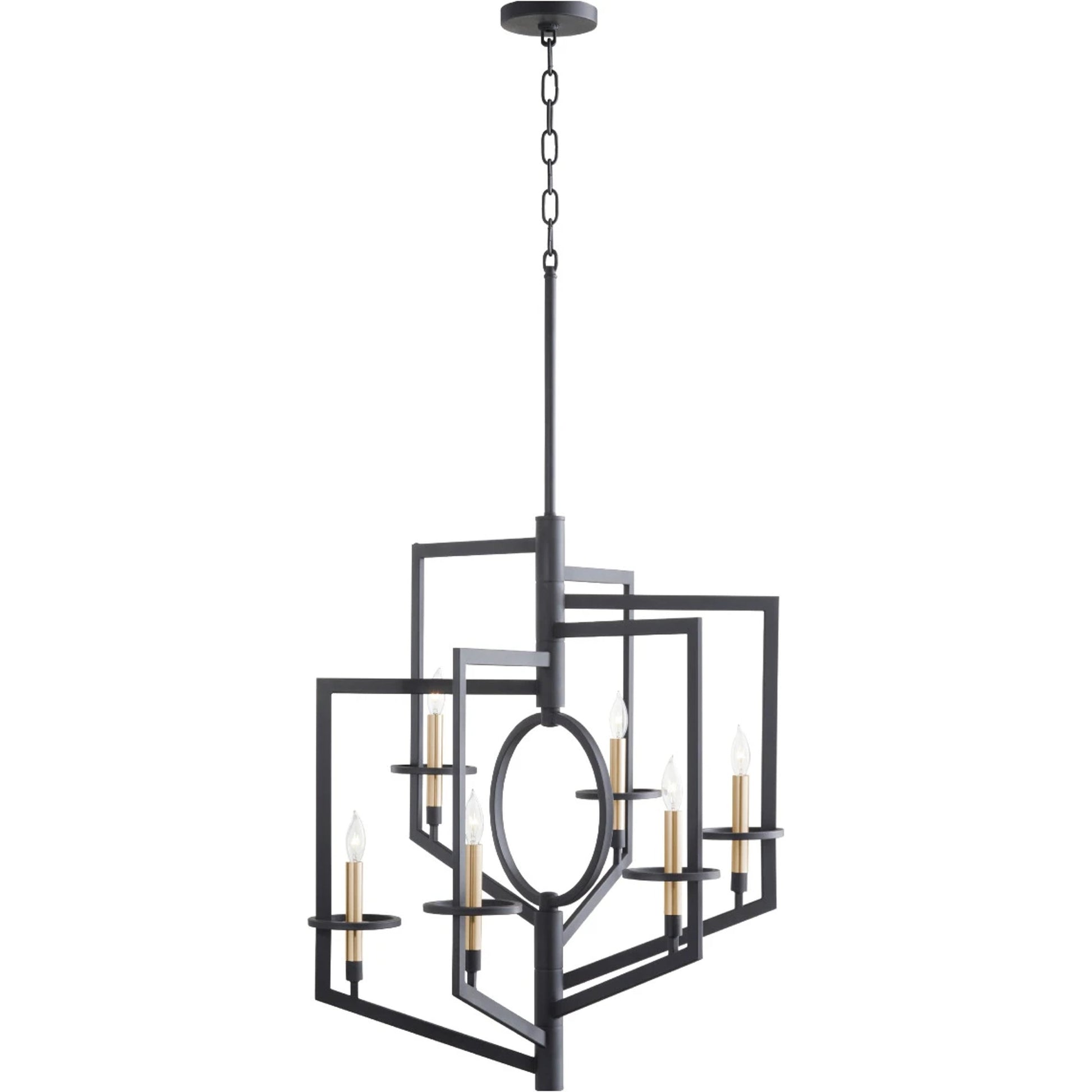 Oxalis Chandelier by Cyan Design in noir. Made from iron in a modern style.