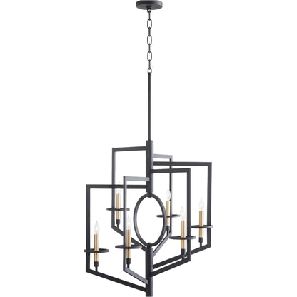 Oxalis Chandelier by Cyan Design in noir. Made from iron in a modern style.
