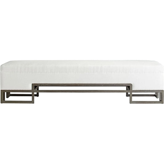 Vanora Bench by Cyan Design in white. Made from wood in a transitional style.