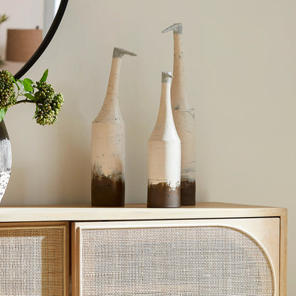 Egret Sculpture by Cyan Design in off-white. Made from ecomix in a modern style.