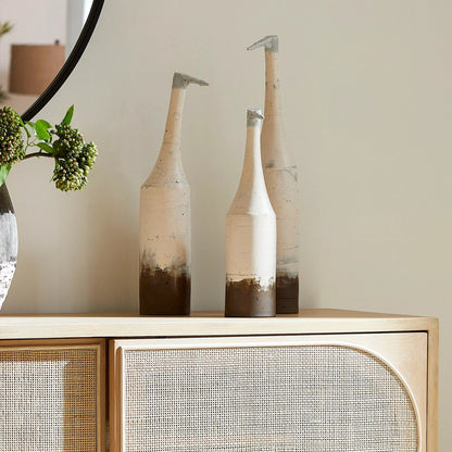 Egret Sculpture by Cyan Design in off-white. Made from ecomix in a modern style.