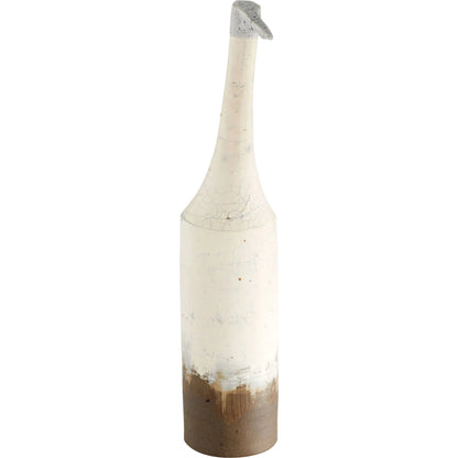 Egret Sculpture by Cyan Design in off-white. Made from ecomix in a modern style.