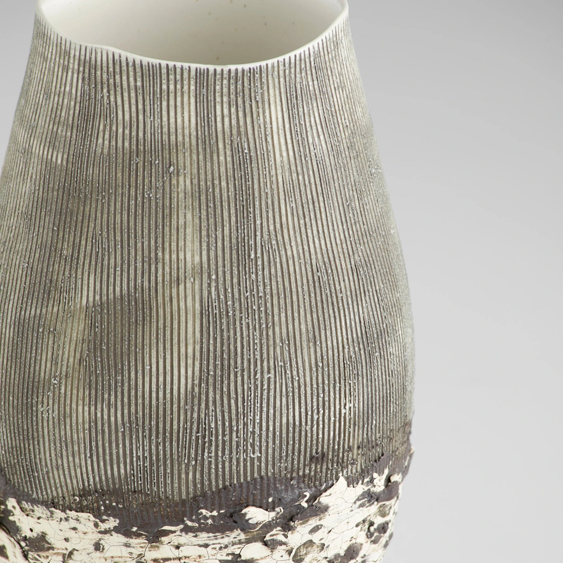Calypso Vase by Cyan Design in off white, brown. Made from ecomix in a eclectic & global style.