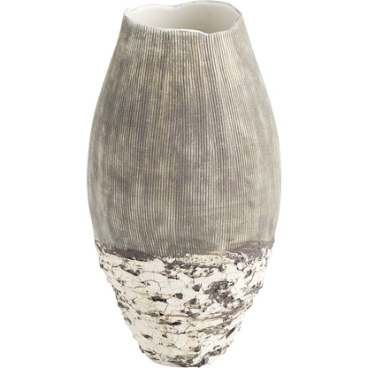 Calypso Vase by Cyan Design in off white, brown. Made from ecomix in a eclectic & global style.