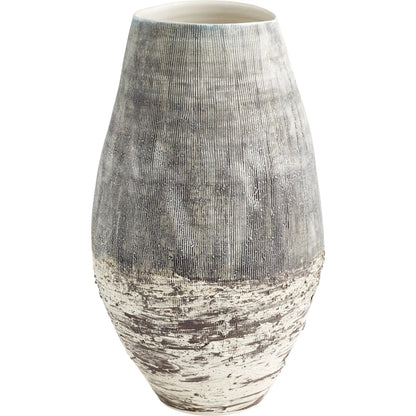 Calypso Vase by Cyan Design in off white, brown. Made from ecomix in a eclectic & global style.