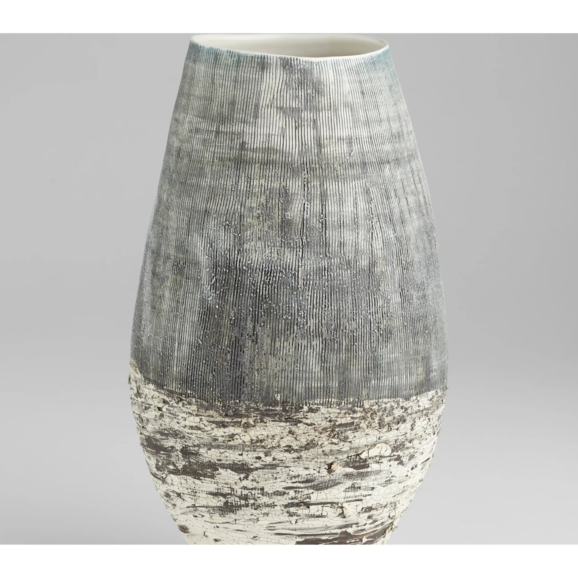 Calypso Vase by Cyan Design in off white, brown. Made from ecomix in a eclectic & global style.