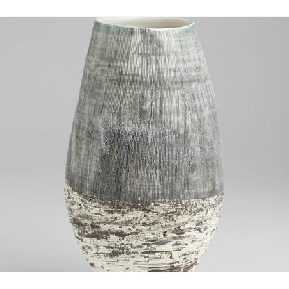 Calypso Vase by Cyan Design in off white, brown. Made from ecomix in a eclectic & global style.
