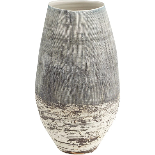 Calypso Vase by Cyan Design in off white, brown. Made from ecomix in a eclectic & global style.
