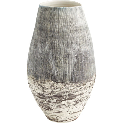 Calypso Vase by Cyan Design in off white, brown. Made from ecomix in a eclectic & global style.