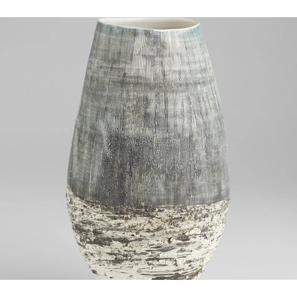 Calypso Vase by Cyan Design in off white, brown. Made from ecomix in a eclectic & global style.